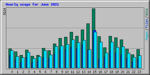 Hourly usage for June 2021