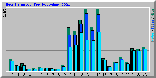 Hourly usage for November 2021