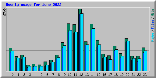 Hourly usage for June 2022