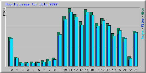 Hourly usage for July 2022