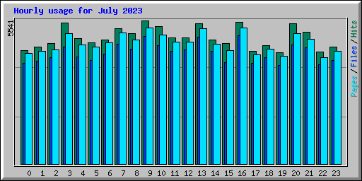 Hourly usage for July 2023
