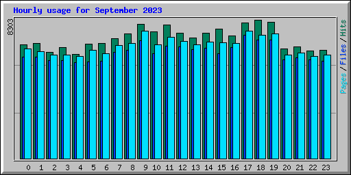 Hourly usage for September 2023