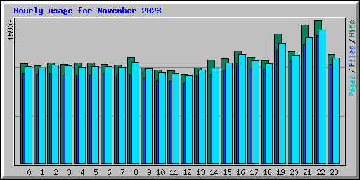 Hourly usage for November 2023