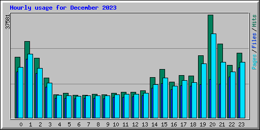 Hourly usage for December 2023